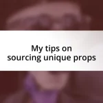 My tips on sourcing unique props